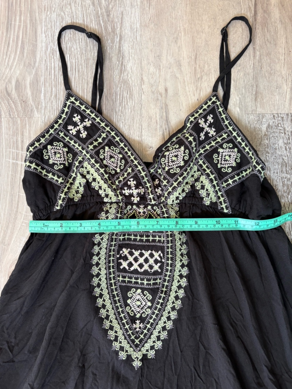 Cute Options Black Embroidered Maxi Dress Women’s Size S - Picture 10 of 11